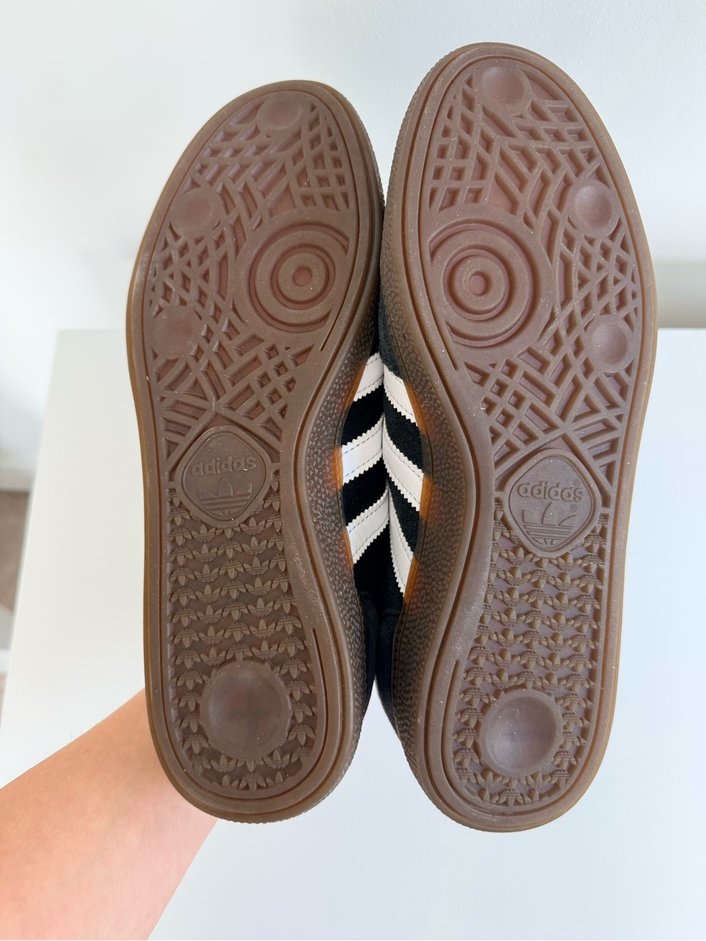 New adidas Black Suede Spezial Sneakers with White Stripes Men’s Size 8.5 - Picture 8 of 8